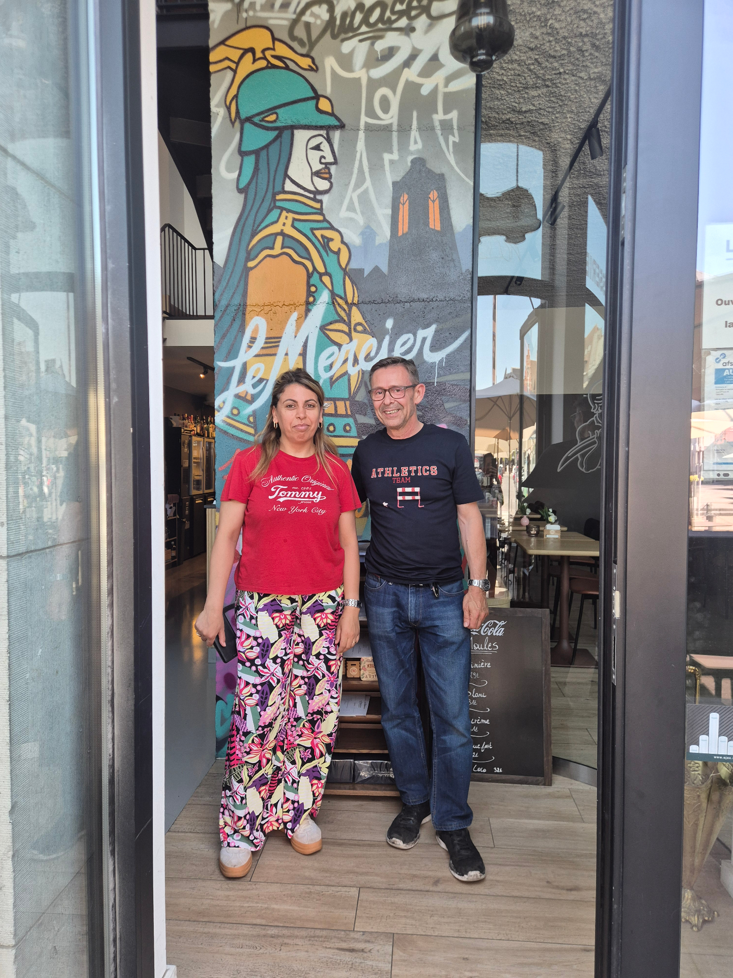Christophe et Zina, les propriétaires de la Brasserie Le Mercier à Ath
